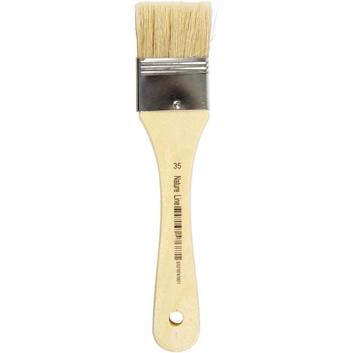 Varnish Brushes, L: 18,5 cm, W: 35 mm, flat, 12 pc/ 1 pack