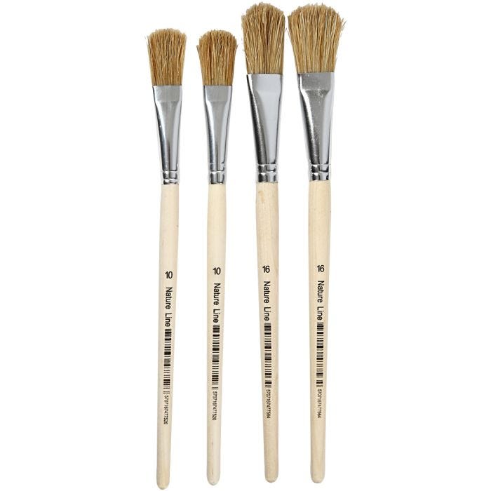 Varnish Brushes, 10+16, L: 13-18 mm, W: 13-17 cm, flat, 4pc/ 1 pack
