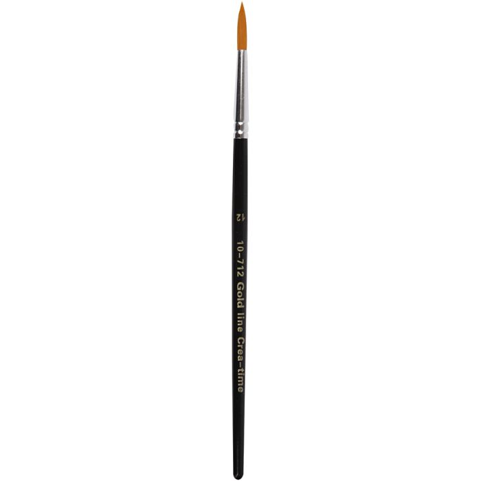 Gold Line Brushes, no. 12, L: 18,5 cm, W: 5 mm, round, 6 pc/ 1 pack