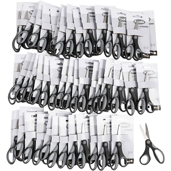 Kids Scissors, L: 13 cm, right, 48 pc/ 1 pack