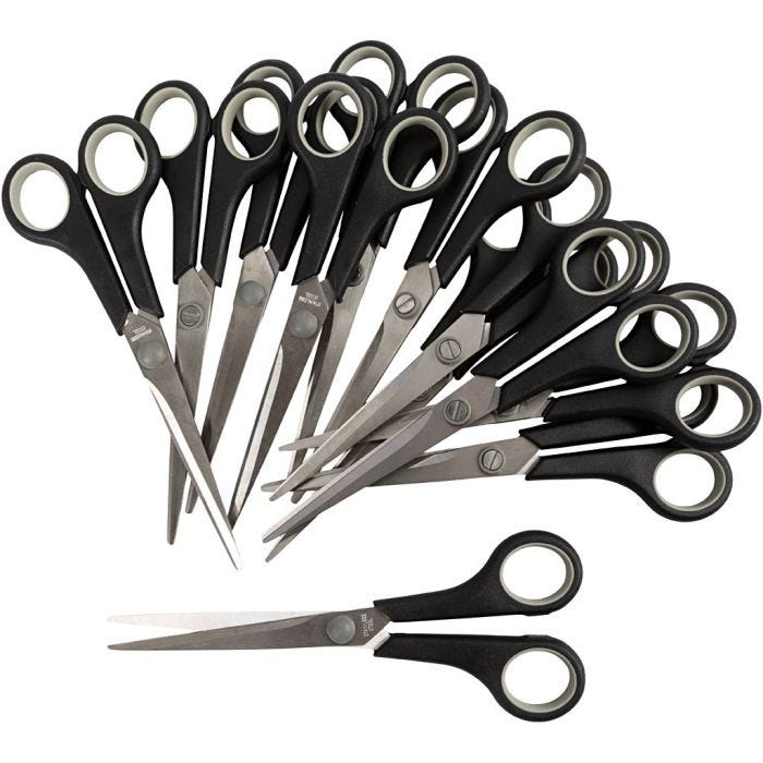 Kids Scissors, L: 17 cm, Both Left and Right, 12 pc/ 1 pack