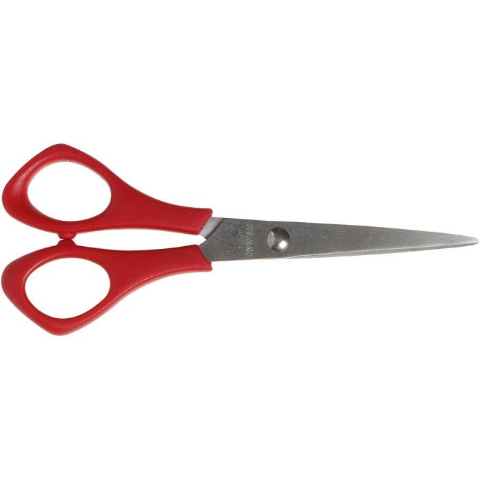 School Scissors, L: 14 cm, pointed, left, 1 pc