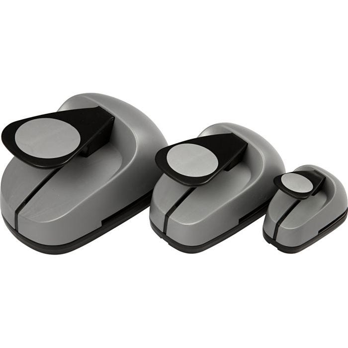 Craft Punch Set, circle, size 25+49+75 mm, 3 pc/ 1 pack