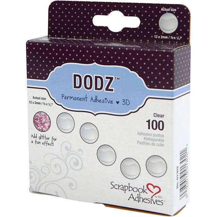 Dodz Adhesive Dots, dia. 12 mm, thickness 2 mm, 100 pc/ 1 pack