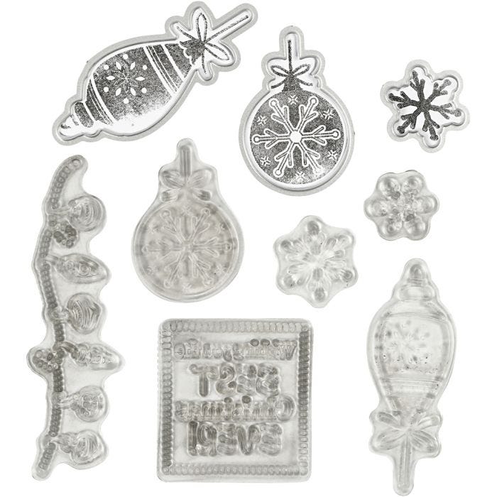 Clear stamps and cutting dies, Christmas, 1 pc