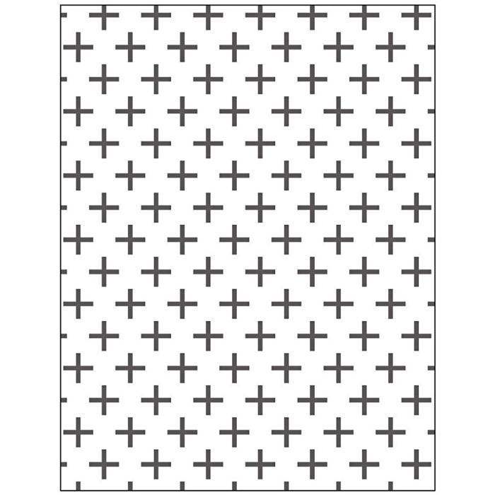 Embossing Folder, cross, 11x14 cm, 2 mm, 1 pc