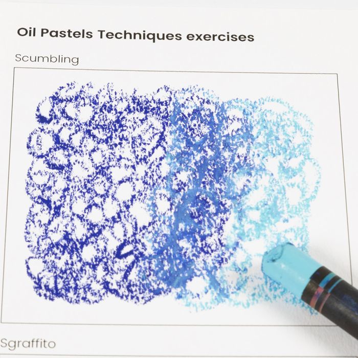 How to use the scumbling technique with oil pastels