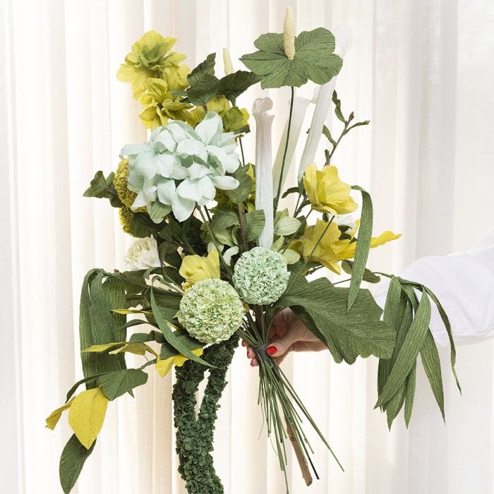 Crepepapirsbuket til den store vase