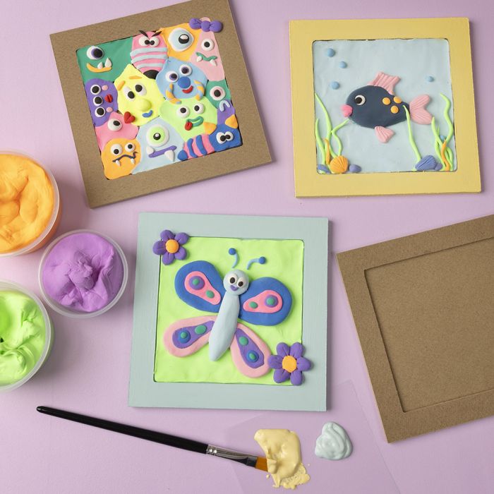 Collage frames with Silk Clay® designs
