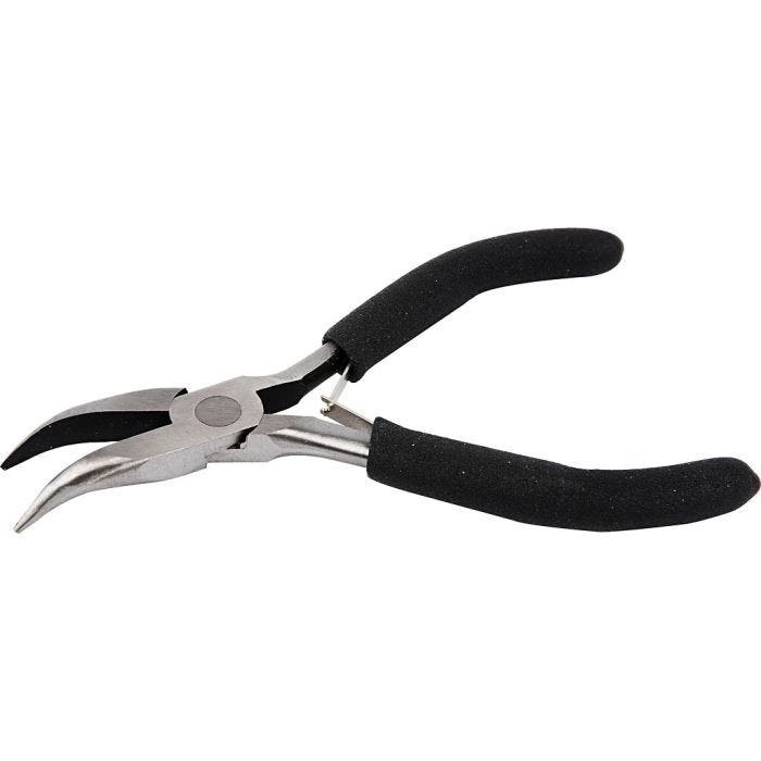 Bent Needle-Nose Pliers, L: 12,4 cm, 1 pc