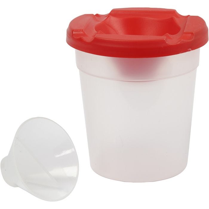 Non-Spill Paint Pot, H: 8,5 cm, dia. 8 cm, 250 ml, 15 pc/ 1 pack