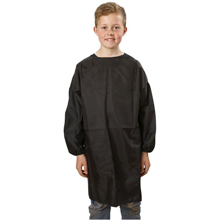 Painting coat, L: 81 cm, size 7-12 years, black, 1 pc