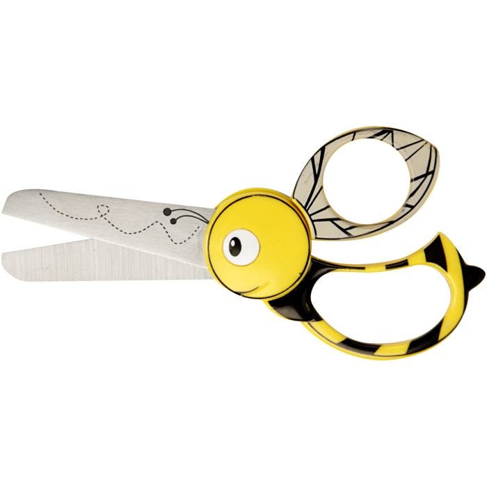 Kids Animal Scissors, Bee, L: 13 cm, 1 pc