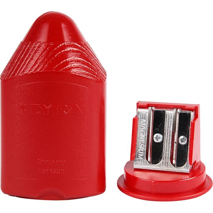 Pencil Sharpener, H: 8,5 cm, red, 1 pc