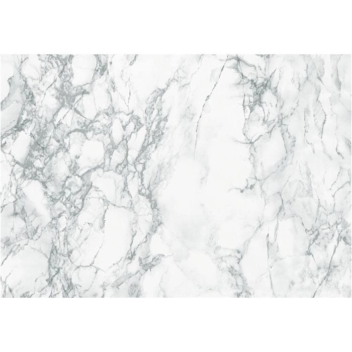Self-Adhesive Foil, marble, W: 45 cm, grey, 2 m/ 1 roll