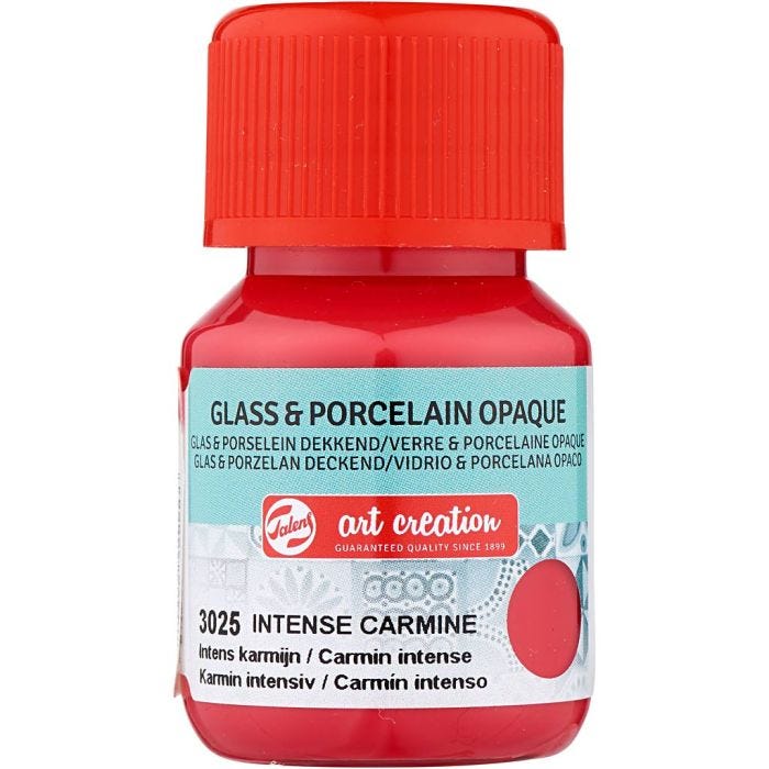 Ceramic and porcelain paint, red, 30 ml/ 1 bottle