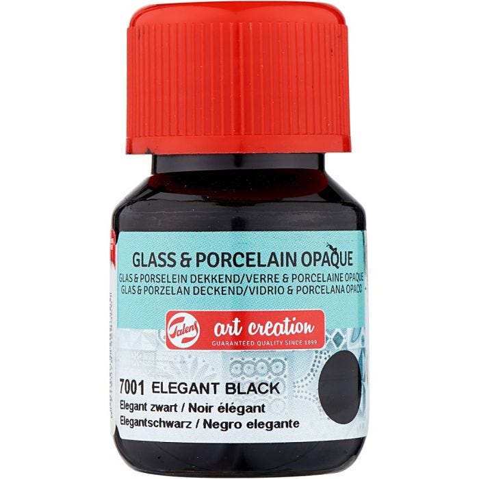 Ceramic and porcelain paint, black, 30 ml/ 1 bottle