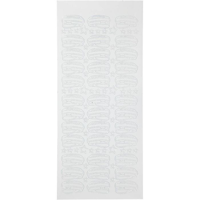 Stickers, student's cap, 10x23 cm, white, 1 sheet