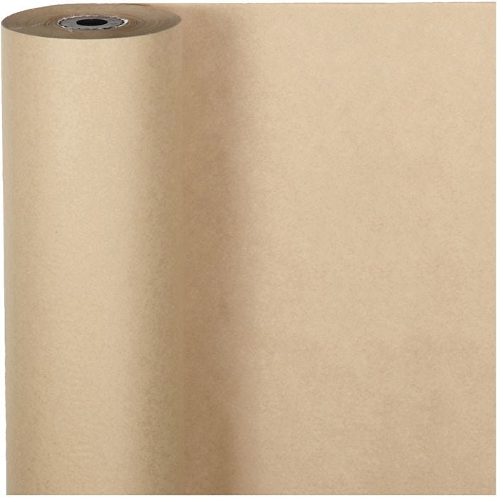 Wrapping Paper, W: 50 cm, 60 g, natural, 100 m/ 1 roll