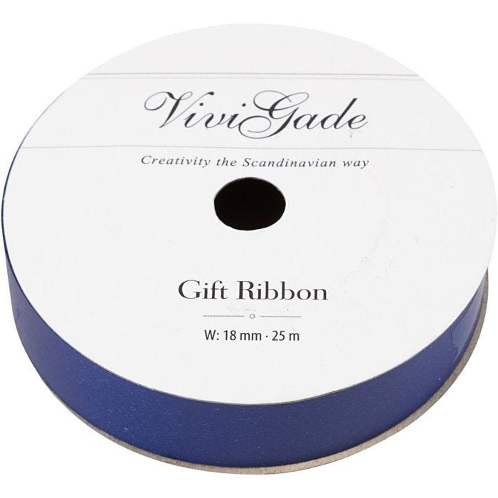 Curling Ribbon, W: 18 mm, matt, blue, 25 m/ 1 roll