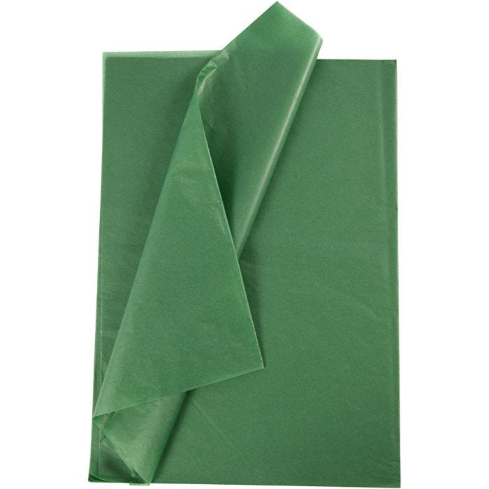 Tissue Paper, sheet 50x70 cm, 17 g, green, 10 sheet/ 1 pack