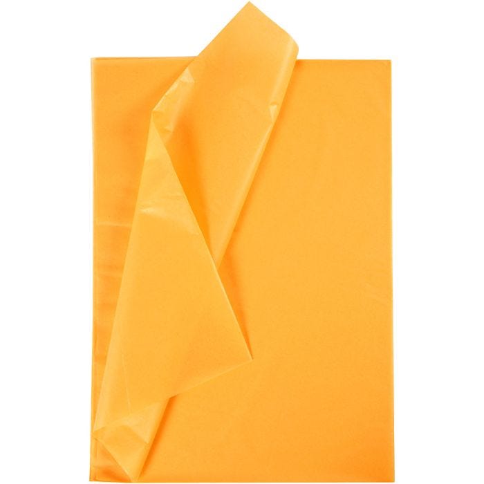 Tissue Paper, sheet 50x70 cm, 17 g, yellow, 10 sheet/ 1 pack