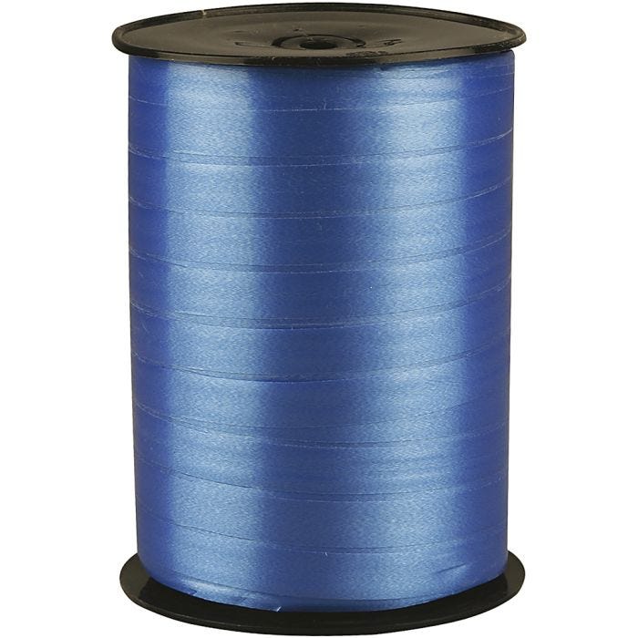 Curling Ribbon, W: 10 mm, glossy, blue, 250 m/ 1 roll