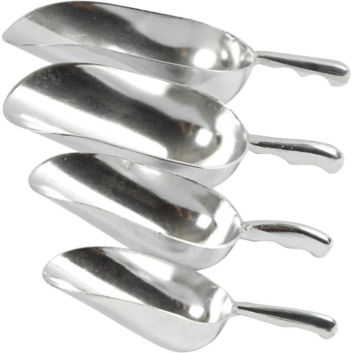 Aluminium Shovels, size 18-30 cm, 4 pc/ 1 pack