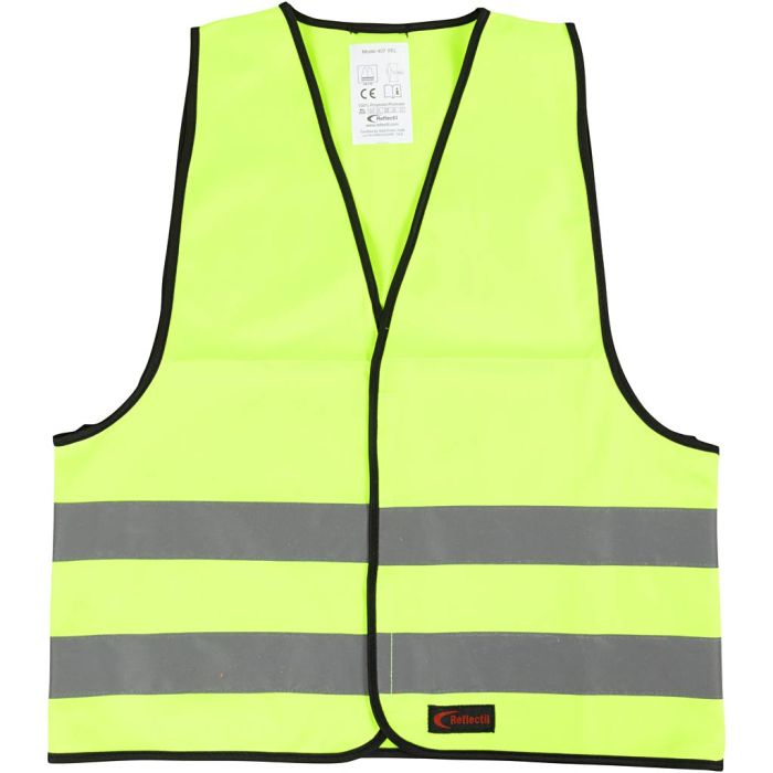 High-visibility vest, L: 60 cm, W: 53 cm, size M, green, 1 pc