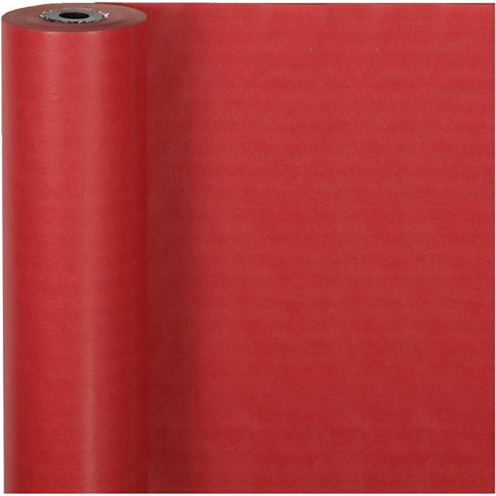 Wrapping Paper, W: 50 cm, 60 g, red, 100 m/ 1 roll