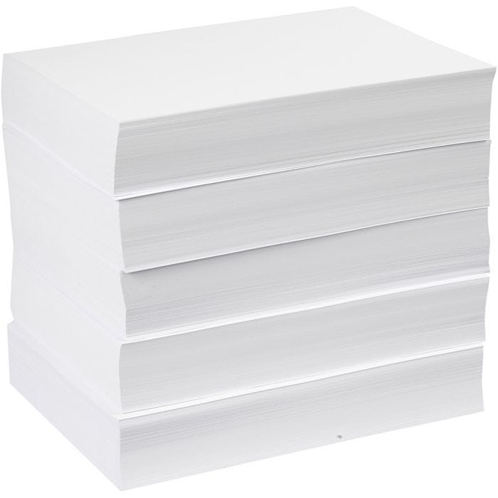 Drawing Paper, A4, sheet 210x297 mm, 80 g, white, 5x500 sheet/ 1 pack