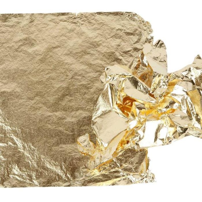 Imitation Metal Leaf, sheet 16x16 cm, gold, 0,625 m2, 25 sheet/ 1 pack