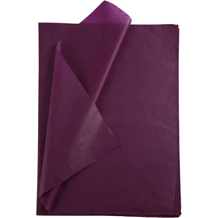 Tissue Paper, sheet 50x70 cm, 17 g, burgundy, 25 sheet/ 1 pack