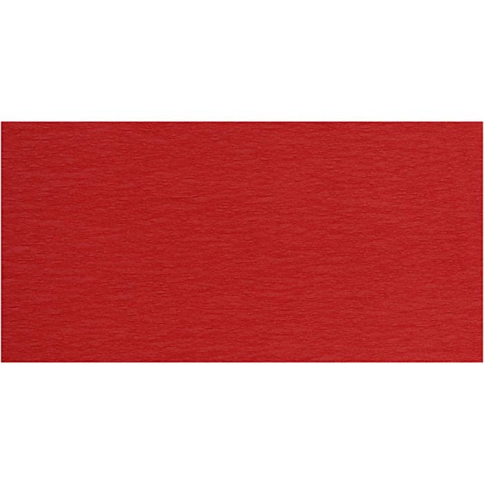 Crepe Paper, sheet 50x250 cm, red, 10 pleats/ 1 pack