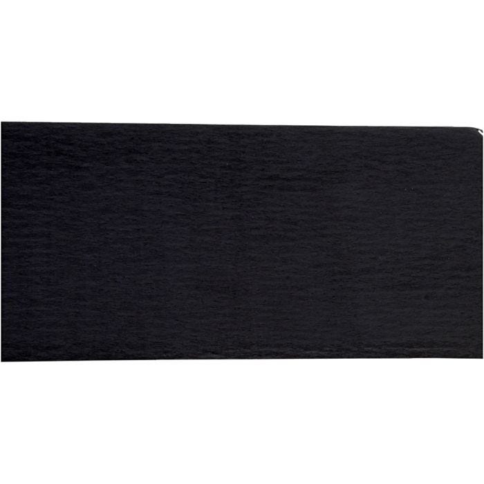 Crepe Paper, sheet 50x250 cm, black, 10 pleats/ 1 pack
