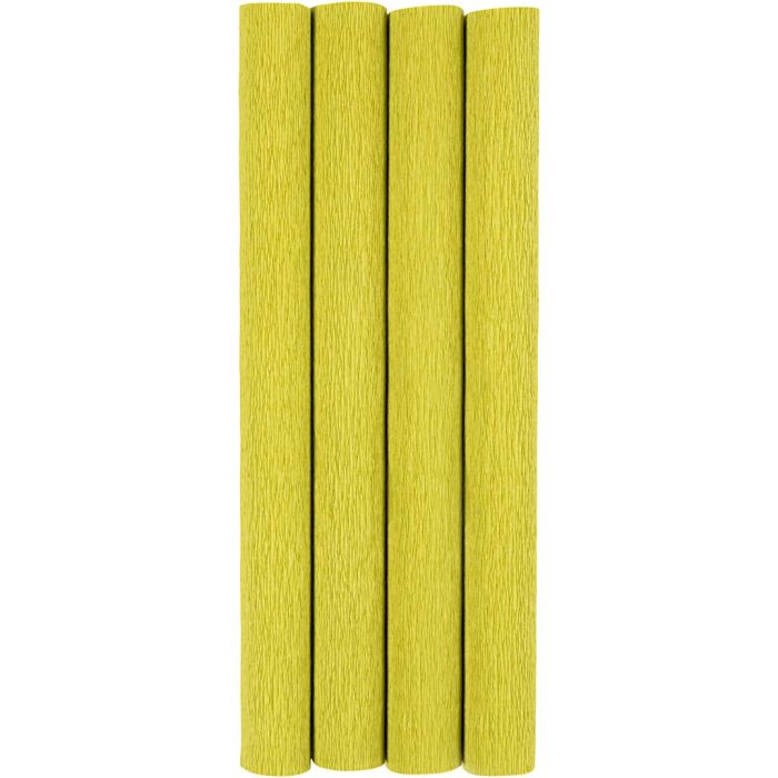 Crepe Paper, sheet 25x60 cm, Crêpe ratio: 180%, 105 g, light green, 4 sheet/ 1 pack