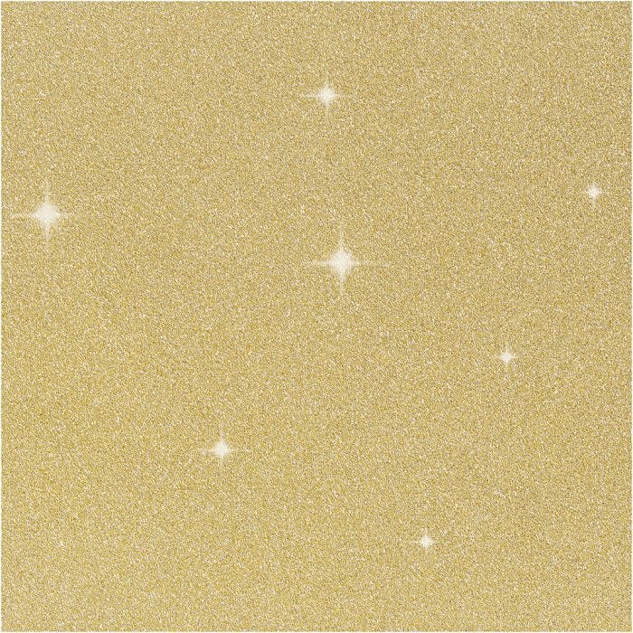 Glitter Film, W: 35 cm, thickness 110 my, gold, 2 m/ 1 roll
