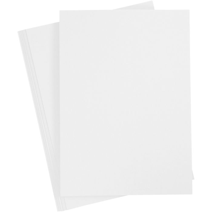 Card, A4, sheet 210x297 mm, 180 g, white, 20 sheet/ 1 pack