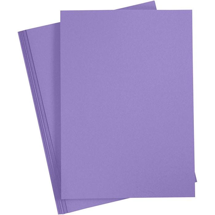 Card, A4, sheet 210x297 mm, 180 g, purple, 20 sheet/ 1 pack