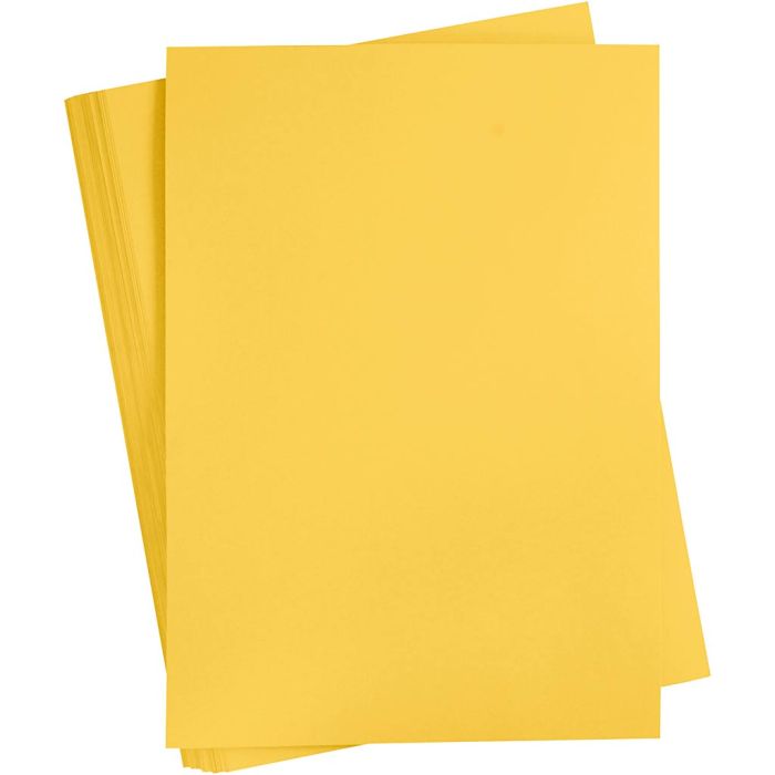 Card, A2, sheet 420x594 mm, 180 g, sun yellow, 100 sheet/ 1 pack