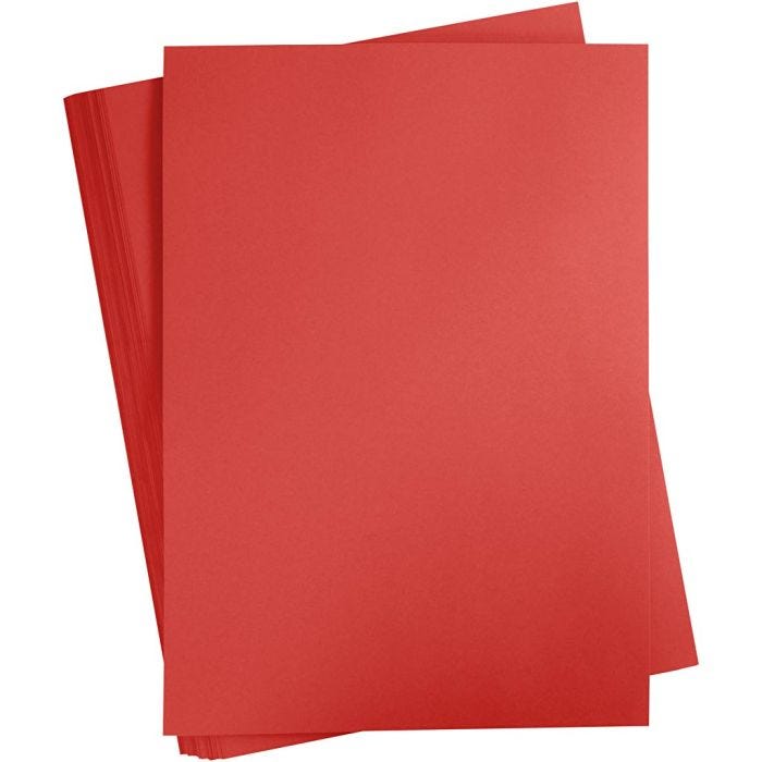 Card, A2, sheet 420x594 mm, 180 g, red, 100 sheet/ 1 pack