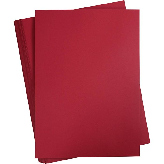 Card, A2, sheet 420x594 mm, 180 g, christmas red, 100 sheet/ 1 pack