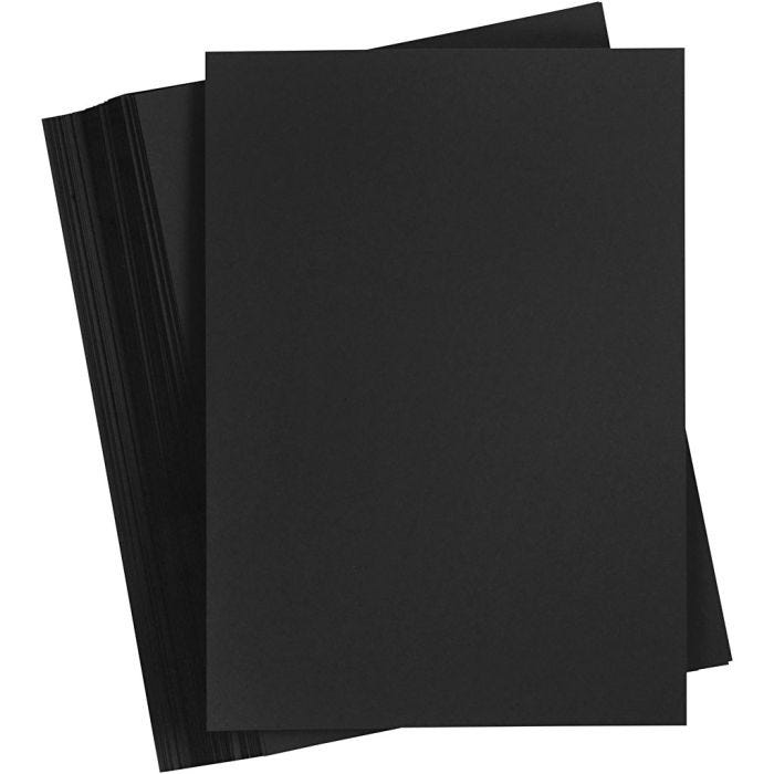 Card, A3, sheet 297x420 mm, 180 g, black, 100sheet/ 1 pack