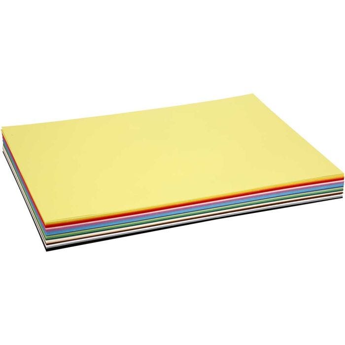 Creative Card, A2, sheet 420x594 mm, 180 g, assorted colours, 20 ass sheets/ 1 pack