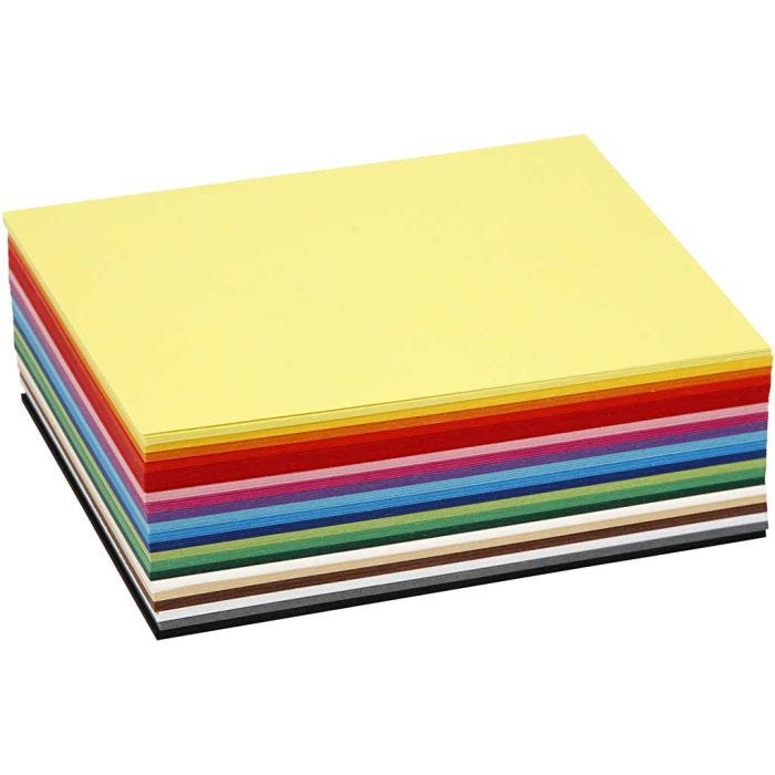 Creative Card, A6, sheet 105x148 mm, 180 g, assorted colours, 300ass sheets/ 1 pack
