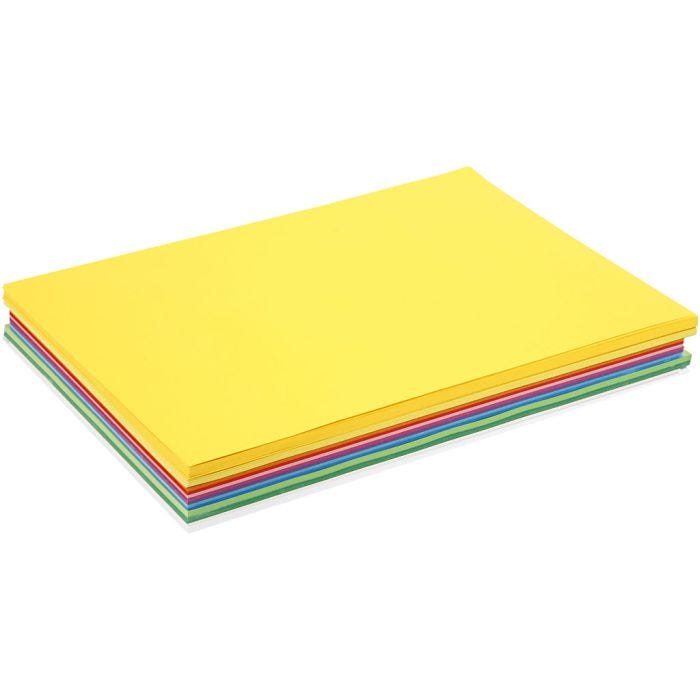Spring Cardboard, A3, sheet 297x420 mm, 180 g, assorted colours, 300 ass sheets/ 1 pack