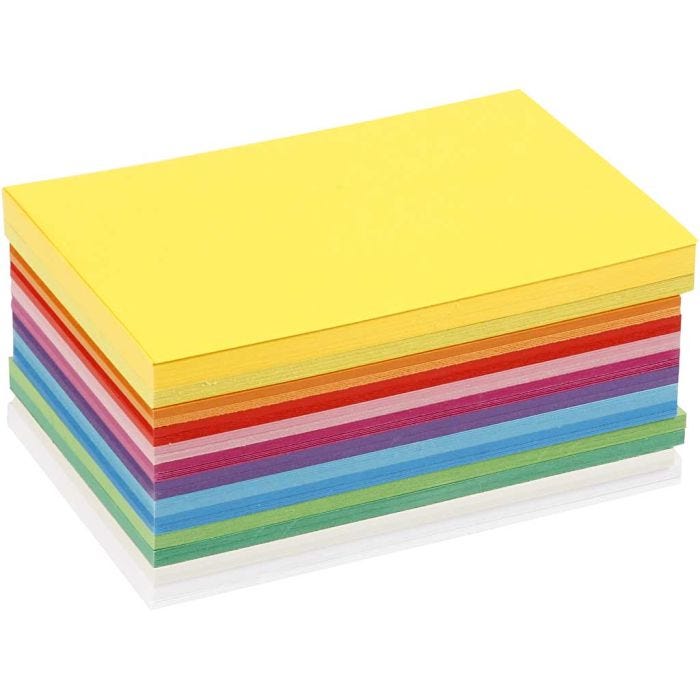 Spring Cardboard, A6, sheet 105x148 mm, 180 g, assorted colours, 120ass sheets/ 1 pack