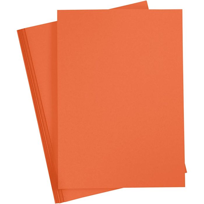 Card, A3, sheet 297x420 mm, 180 g, orange, 20 sheet/ 1 pack
