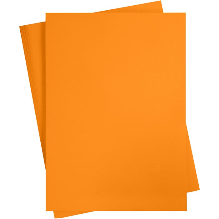 Card, A2, sheet 420x594 mm, 180 g, orange, 10 sheet/ 1 pack