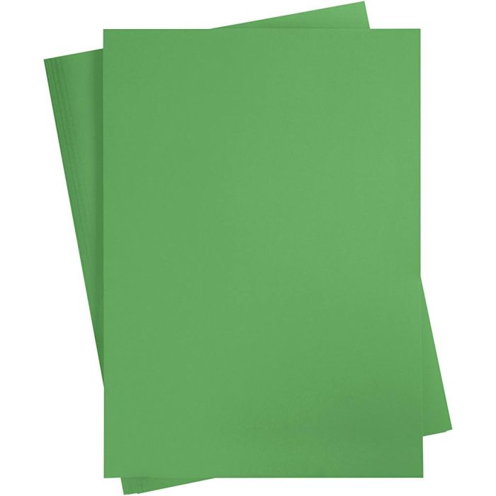 Card, A2, sheet 420x594 mm, 180 g, grass green, 10 sheet/ 1 pack
